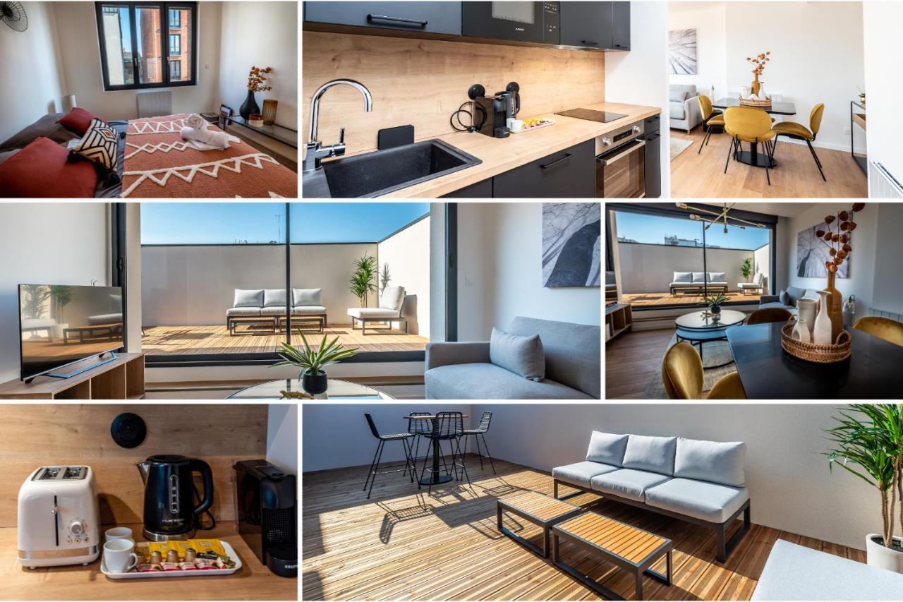 Downtown Rooftop - Centre Ville - Wifi - Terrasse - Netflix Amiens Luaran gambar